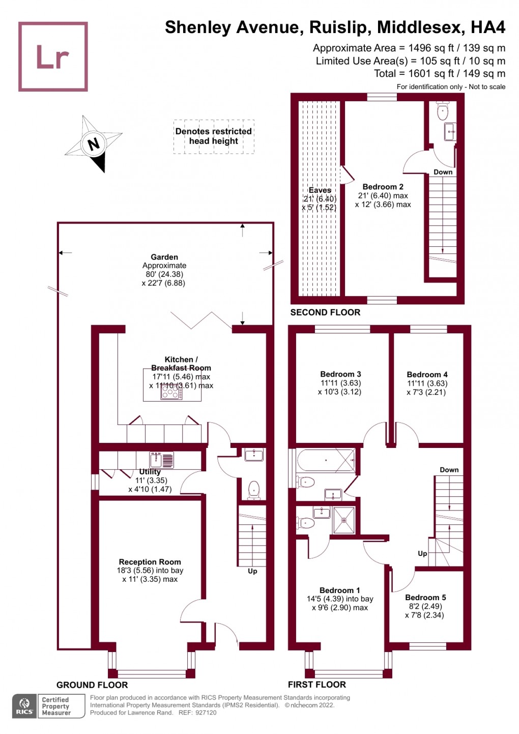 Floorplan for Ruislip, Middlesex