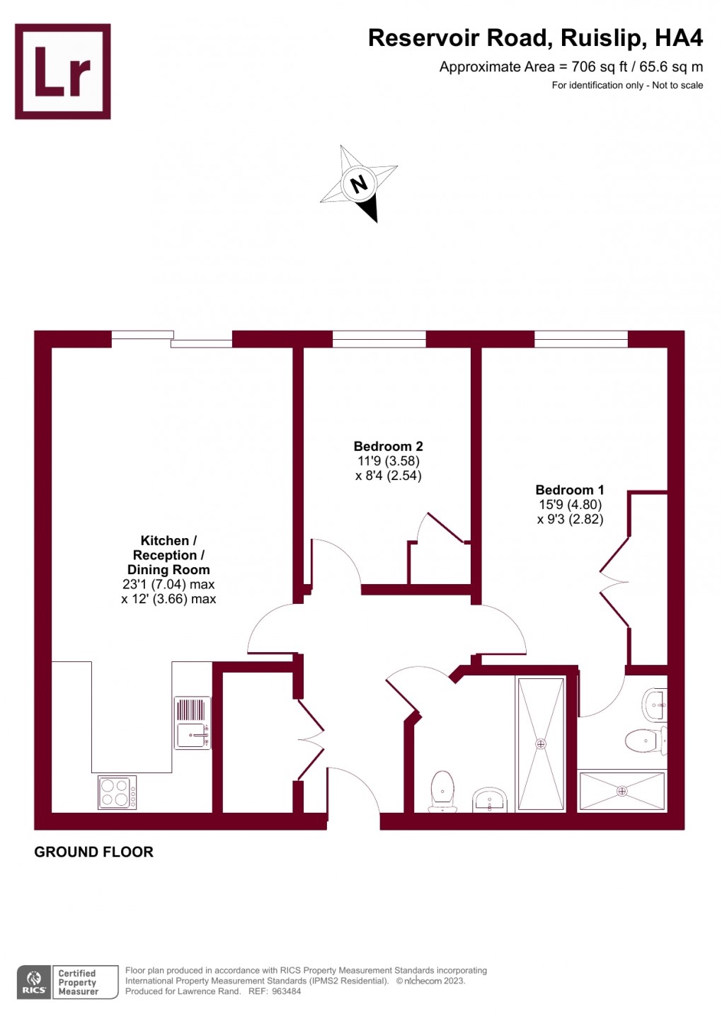 Floorplan for Reservoir Road, Ruislip