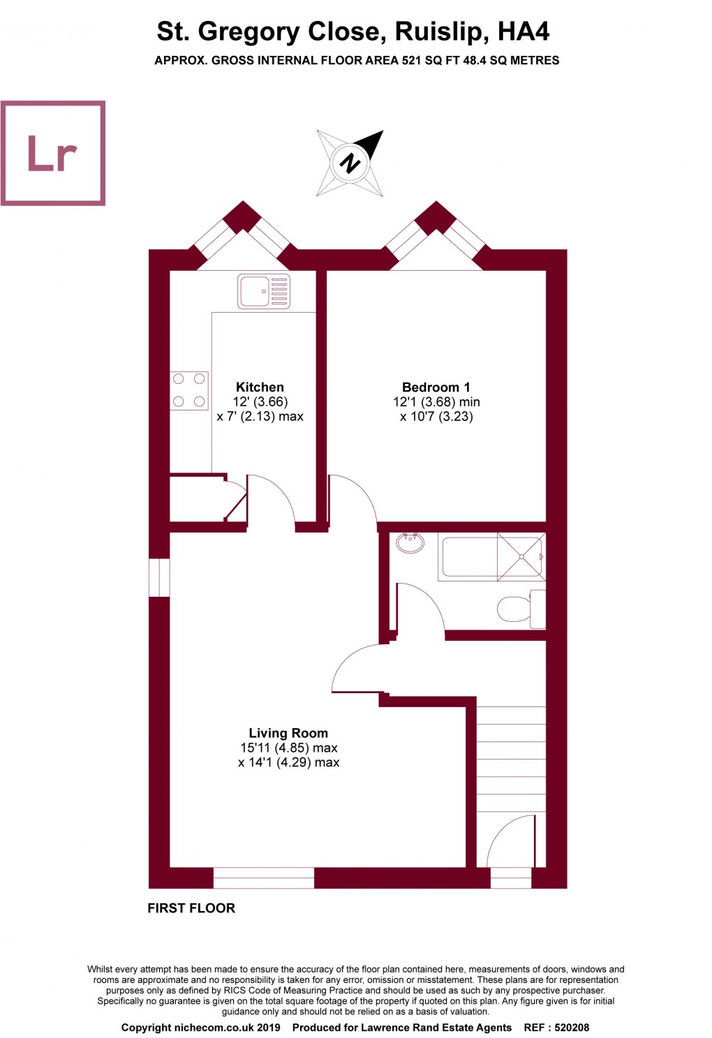 Floorplan for Ruislip, Middlesex