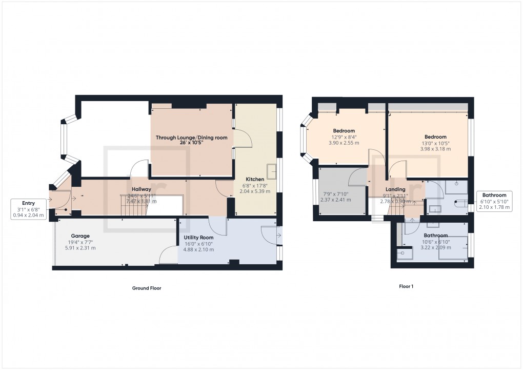 Floorplan for Northolt, Middlesex