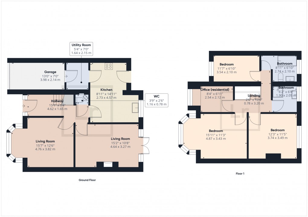 Floorplan for Pinner, Middlesex