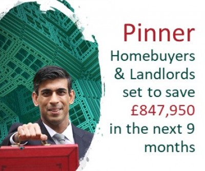 Pinner Homebuyers & Landlords Set to Save £847,950 in Stamp Duty Over Next Nine Months