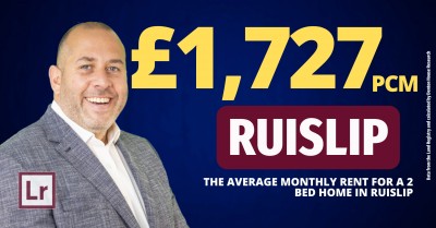 Average Rent of Two-Bedroom Properties in Ruislip