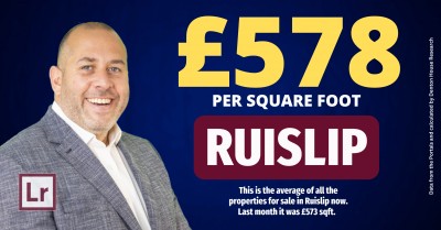 Ruislip Property Market Update: July £/sq.ft Statistics