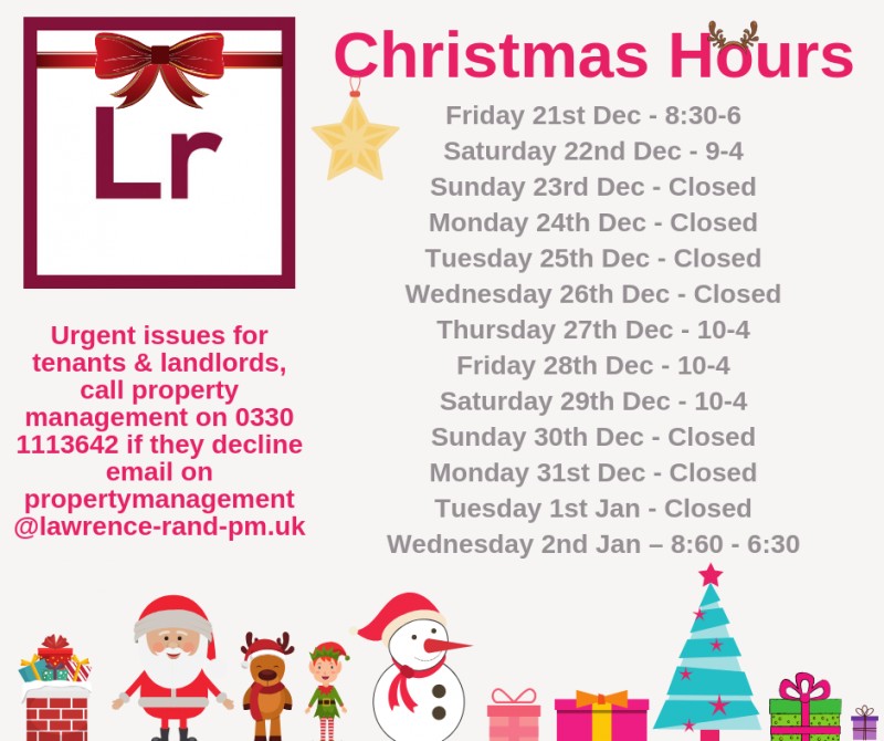 Lawrence Rand Christmas Hours 